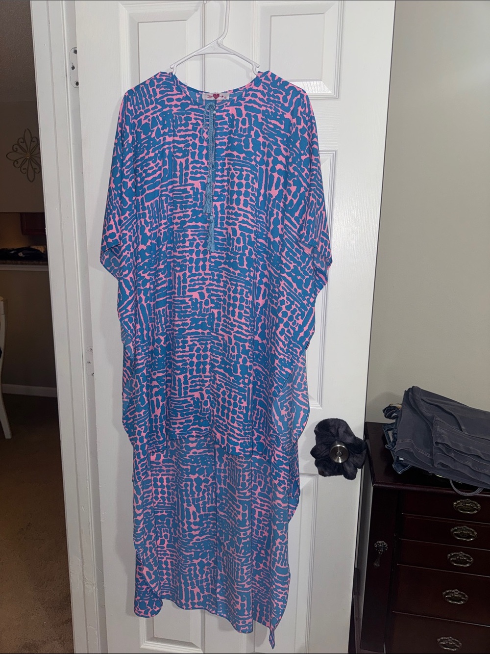 Buddy Love Pink and Blue Abstract Swim Coverup